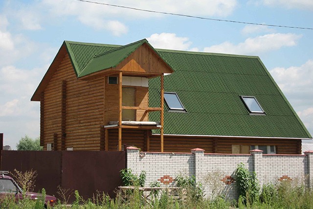 крыша из ондулина для деревянного дома